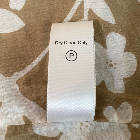 Coldwater Creek Size PM Linen Embroidered Floral Tan Button Up Lined Jacket - Picture 8 of 9